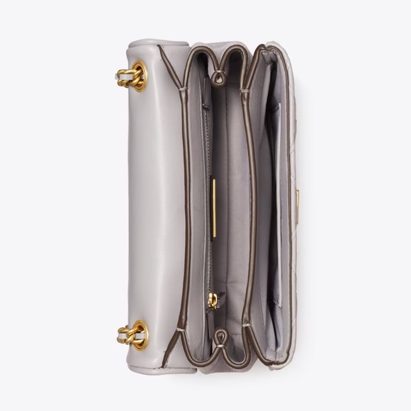 Tory Burch Small Fleming Soft Convertible Shoulder Bag - Bay Gray - Picture 4 of 8